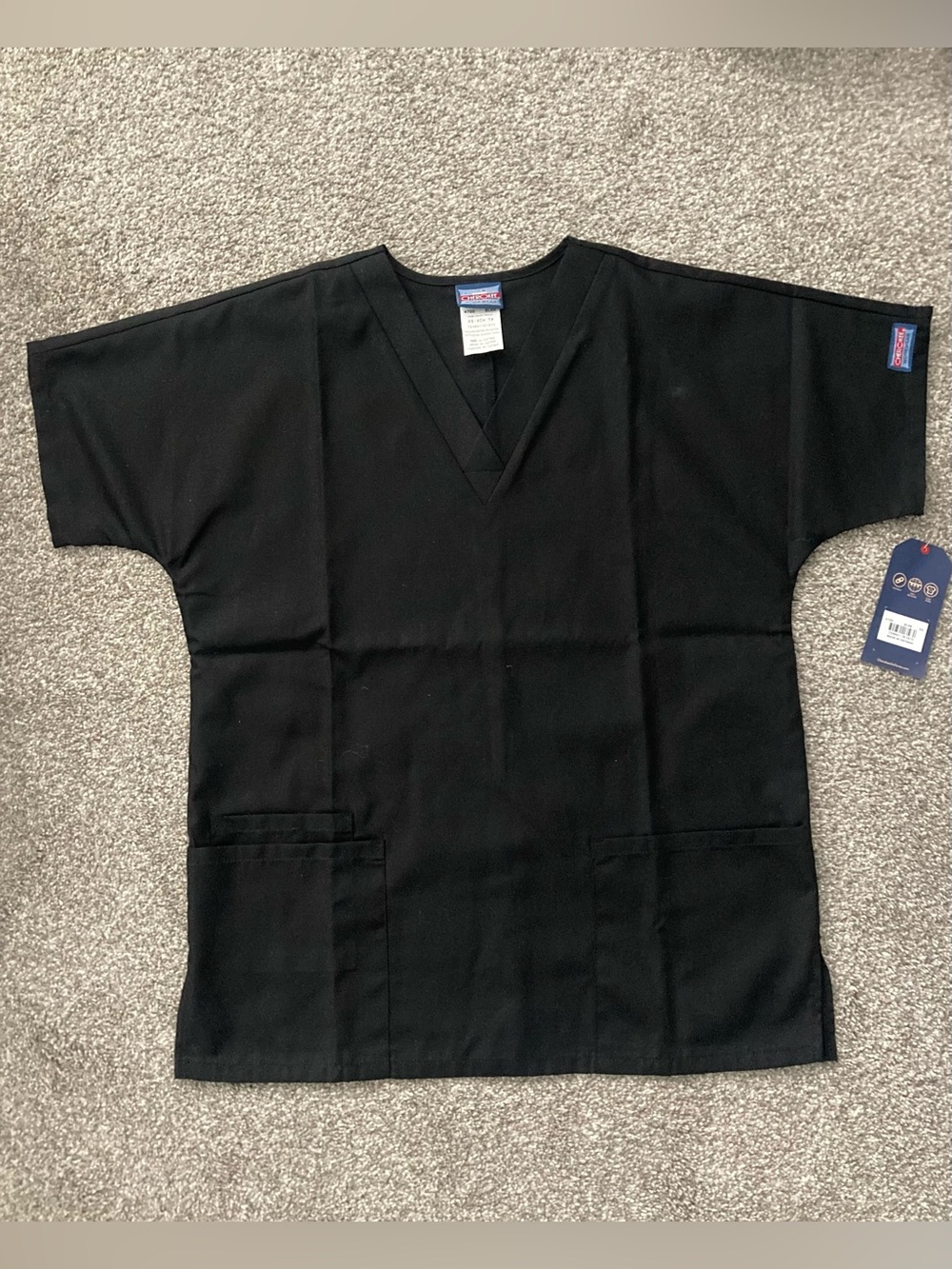 NWT Women’s Cherokee Scrub Top Pants Set Black XS